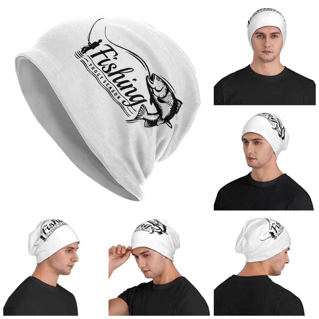 Fish Bone Fishing Skeleton Unisex Adult Beanies Caps Knitting Bonnet Hat Warm Fashion Autumn Winter Outdoor Skullies Hats