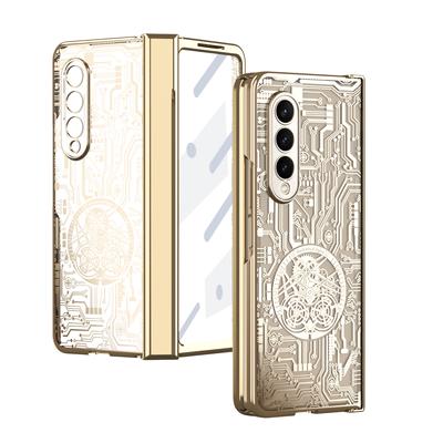 Für Samsung Z Fold 4 Rutschfeste Ganzkörperschutz-Klapphülle für Samsung Galaxy Z Fold 4 Fold4 Zfold4 Bildschirmglasfolie