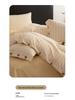 Spring/Summer Premium Cotton and Linen Four-piece Set with Buttoned Duvet Cover in Simple Stripes/Checks