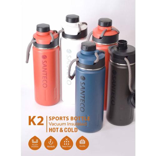 CB Japan Ultramarine Blue Water Bottle, 640ml, Direct Drinking Stainless Steel Bottle, Vacuum Insulated K2 Sports Bottle, SANTECO