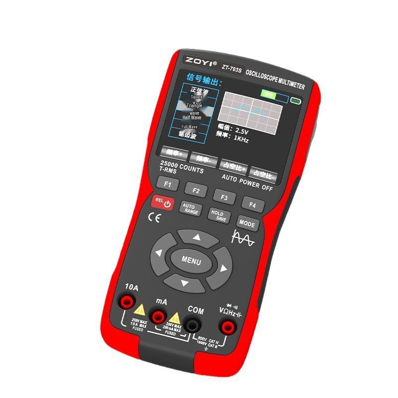 ZOYI Oscilloscope 702S/703S: Multifunction Multimeter & Signal Generator, High-Precision Three-in-One Device