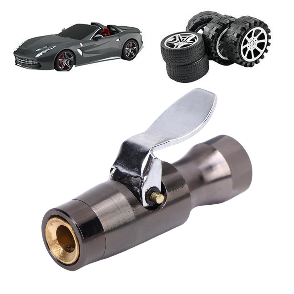 Locking   Chuck 300 PSI 1Celsius4in FNPT Heavy Duty Closed   Brass Straight Lock On Tire Chuck for Tire Inflator Gauge