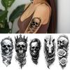 3pcs Temporary Tattoo Realistic Temporary Tattoos Skull With Moth Unicorn Skull With Snake Book And Skull For Women Adults