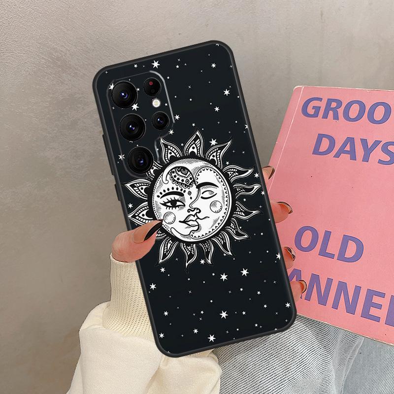SUN AND MOON Mystic Zodiac Case For Samsung Galaxy S21 S22 S23 S24 S25 Ultra S9 S10 S25 Plus S20 FE S25 FE Cover Coque
