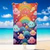 Quick Dry Beach Towel Rainbow Sun Pattern, Lightweight Absorbent Towel for Pool Beach Vacation Use