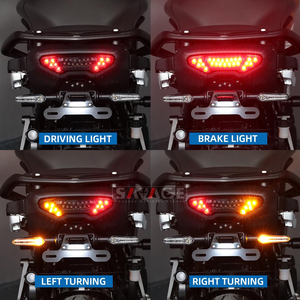 LED Tail Light Turn Signal For YAMAHA MT09 FZ09 FJ09 MT-09 Tracer 900/9/GT 9GT MT10 Motorcycle Rear Stop Brake Light Flasher