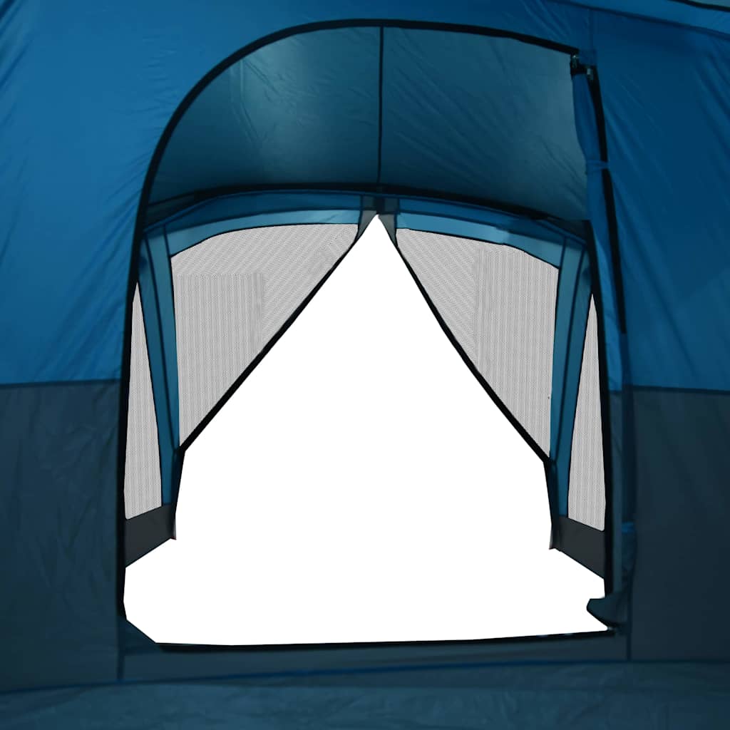 Family Tent with Porch for 6 Persons Blue Waterproof
