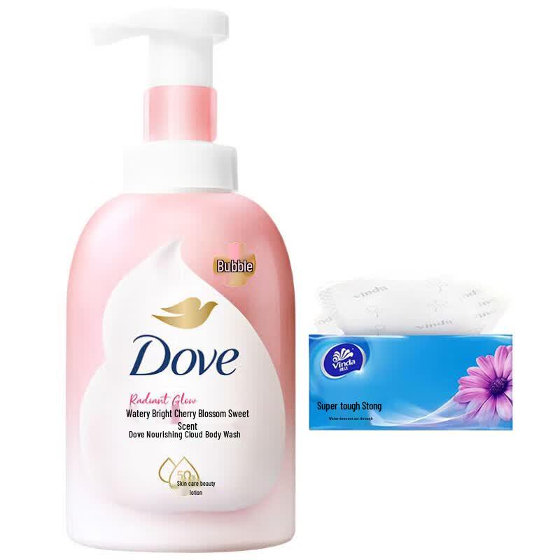 

Dove Cherry Blossom Bath Foam & Tissue Set