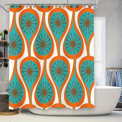Boho Shower Curtain Abstract Floral Pattern Nature Botanical Art Bathroom Decor Farmhouse Modern Home Textile Accessories