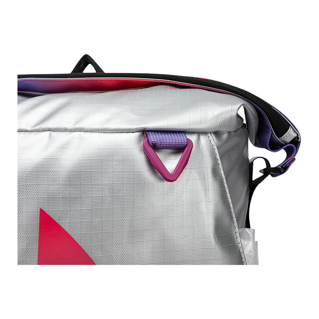 Anta Kyrie Series "Yao Yue" Basketball Fashion Trend Versatile PU Rainbow Backpack Unisex Backpack Black Silver 192531166D-2