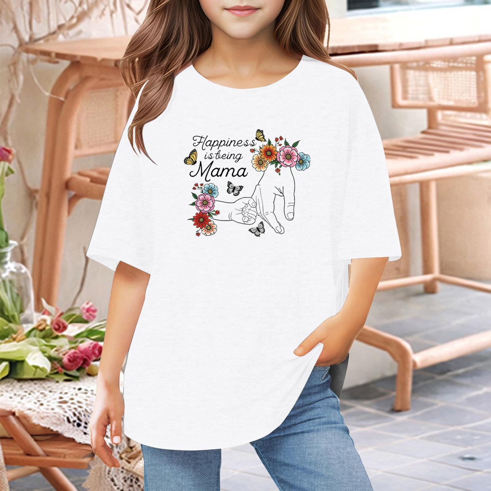 

Футболки для малышей, девочек и мальчиков, детские футболки с короткими рукавами и принтом для мальчиков и девочек 1-12 лет 140 белый