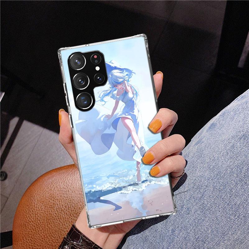 Cute Furina Genshin Impact Phnoe Case for Samsung Galaxy S26 S25 Edge S23 S24 Ultra S22 Plus S21 S20 FE Unique Cover Soft Coque