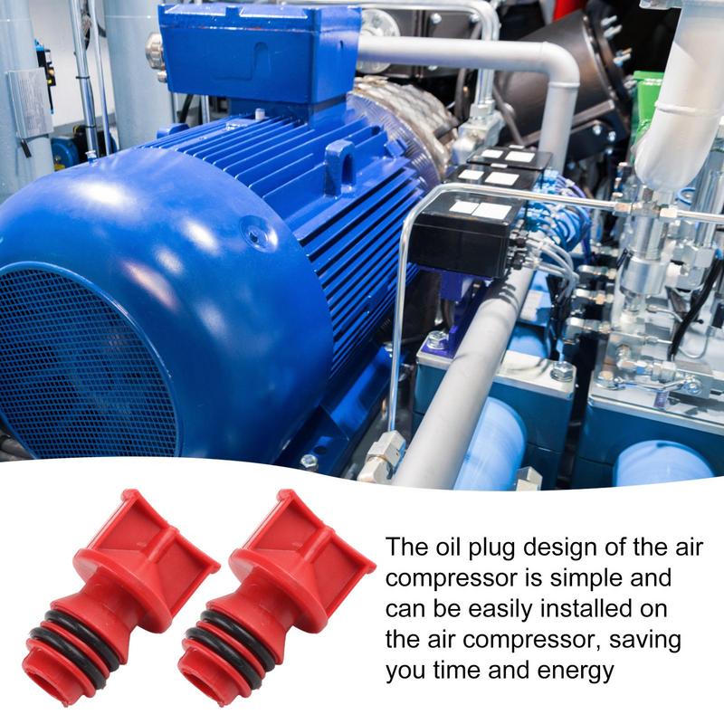 2Pcs/set Air Compressor Oil Plugs Male Thread Dia Oil Breather Caps Air Compressor Oil Plugs Piston Plastic Pneumatic Tool