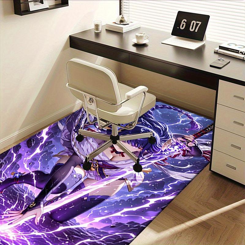 1pc Genshin Impact Office Carpet Soft Polyester Entrance Carpet Washable Non slip Machine Washable I
