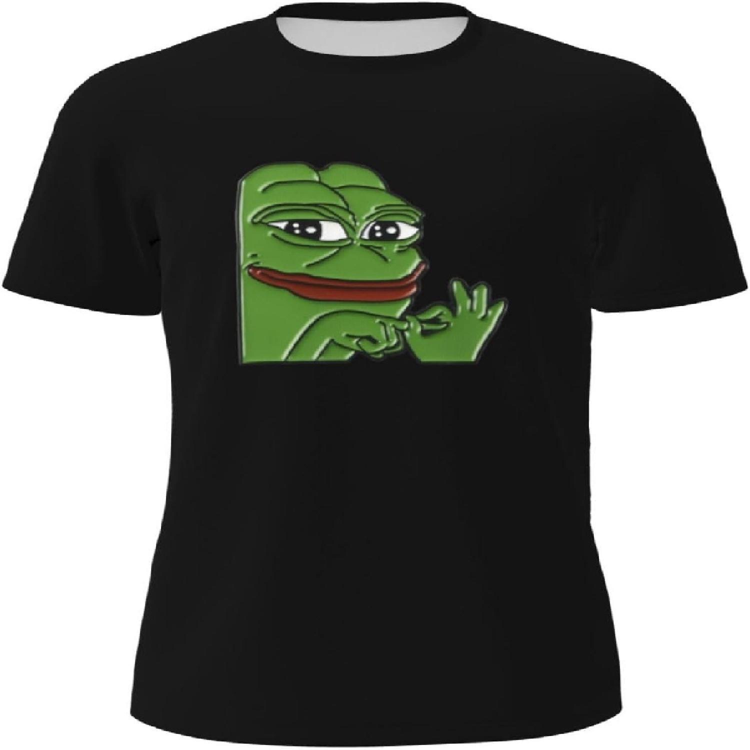 

Pepe The Frog Thinking Men s Lightweight Breathable Mesh Short Sleeve T-Shirt(3) XXXXXL чорний
