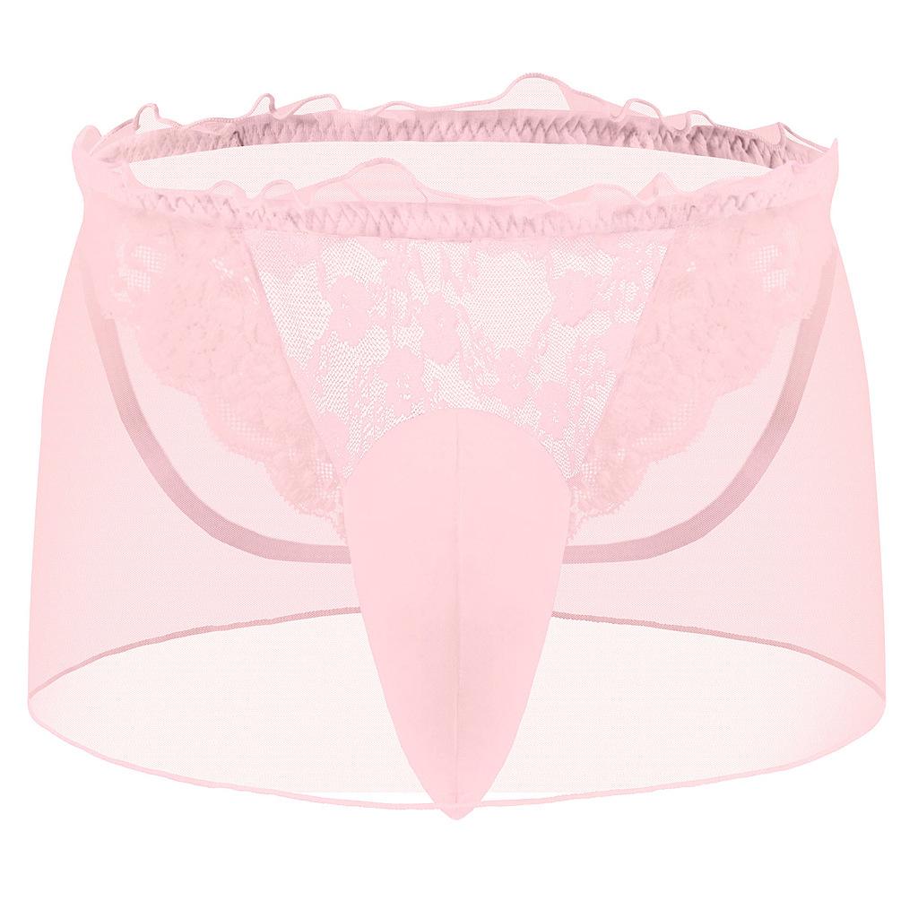 Men'S Sissy Translucent Mini Skirt Flowy Skirts Ruffle A-Line Tulle Micro Skirts Sexy Crossdressing Lingerie Gay Jockstrap Thong