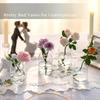 6pcs Glass Bud Vases for Centerpieces Clear Small Flower Vase Decor Bulk Simple Modern Decorative Vases for Flowers Candle Vase Wedding Centerpiece