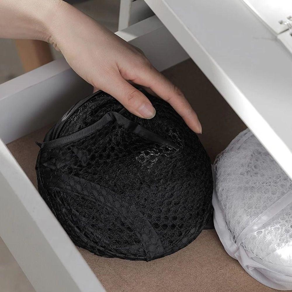 Breathable Clothes Storage Basket Mesh Laundry Basket Portable Dirty Clothes Basket