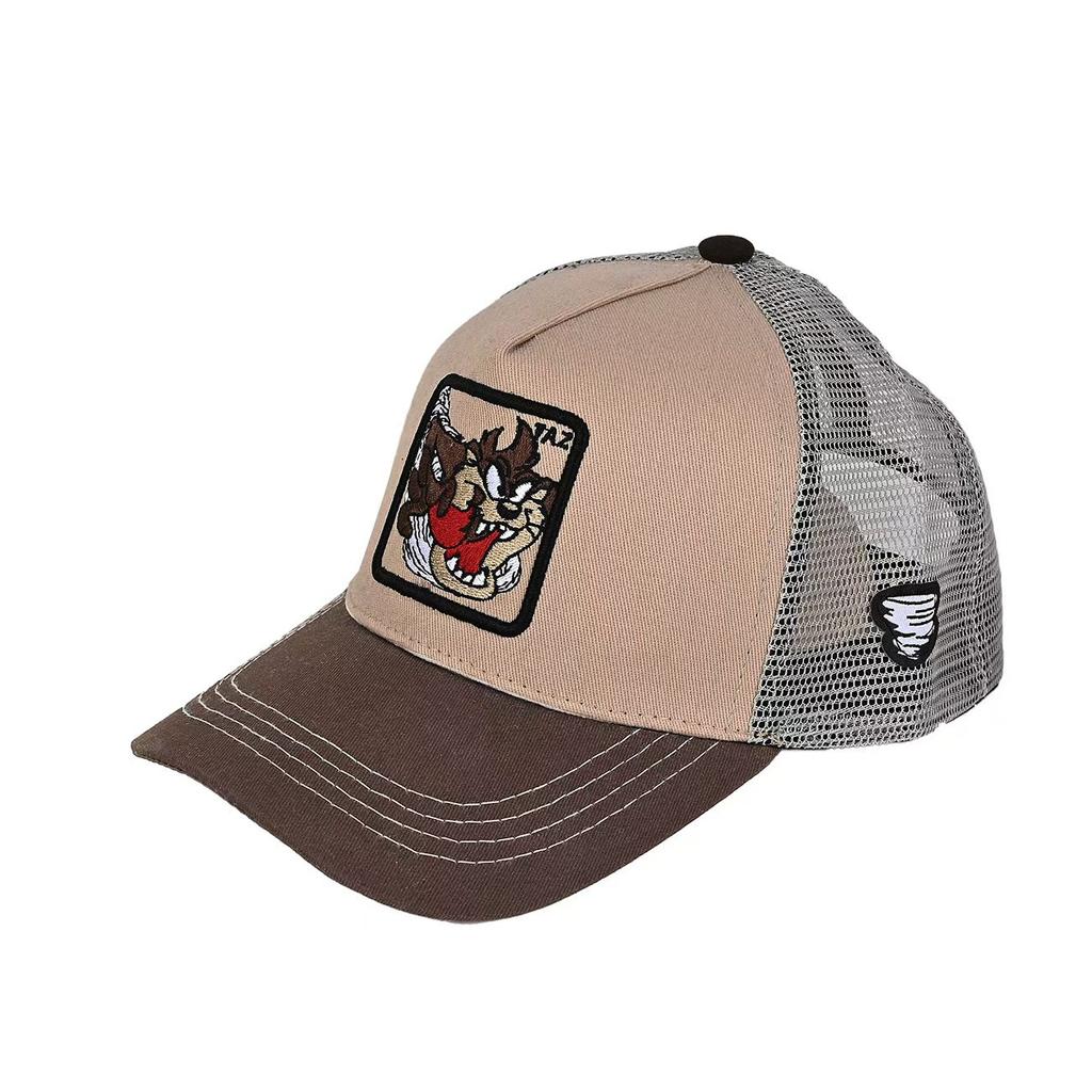 38 Farben INS neue Cartoon-Ente Animation Stickerei Kappe LKW-Fahrerhut Großes Maul Monster Netz Baseballkappe