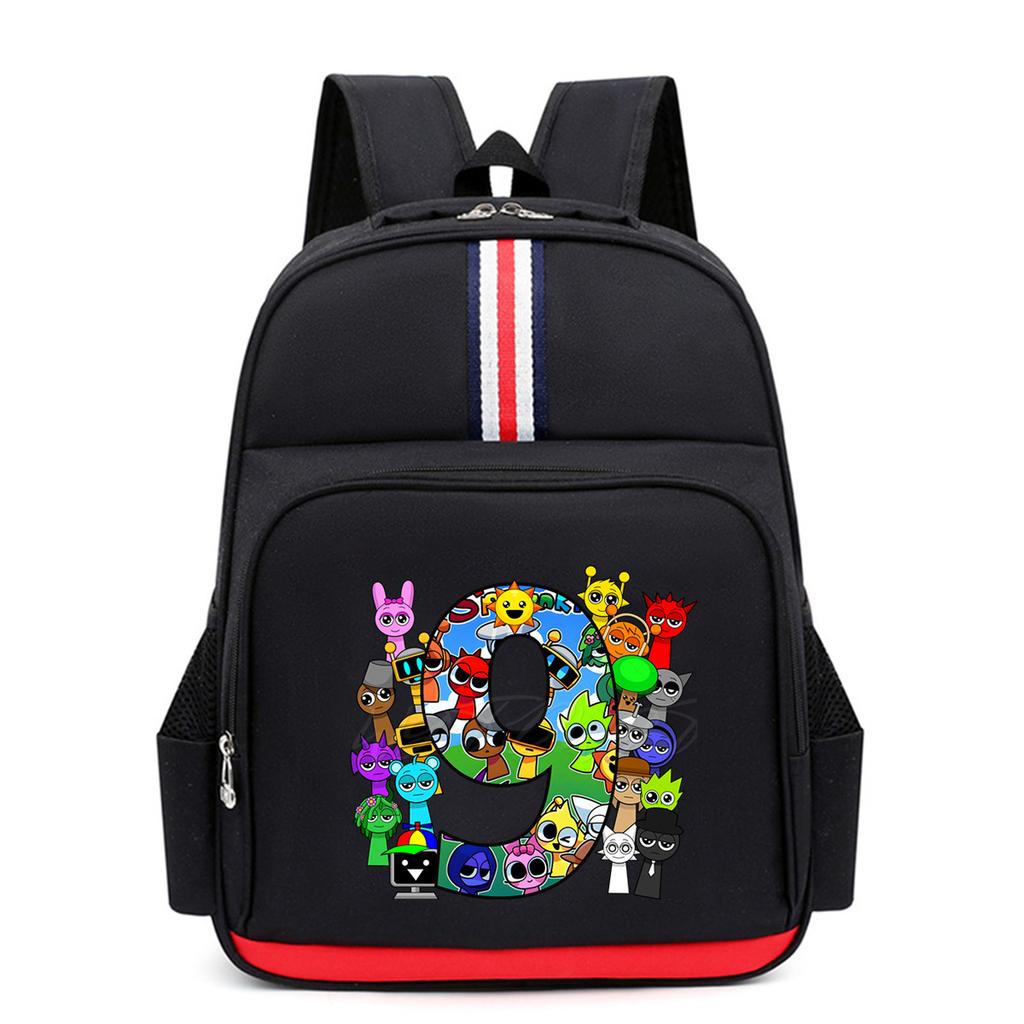 New School Style Primary School Students Large-capacity Schoolbag, Letter Printing Cartoon Trend Children's Versatile Backpack