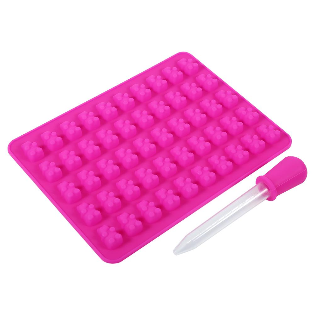 50 Cavities Chocolate Candy Ice DIY Craft Tray Bear Silicone Maker Mold Silicone Kitchen Tool