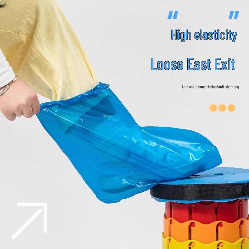 Waterproof Anti-Slip Rain Shoe Covers for Men and Women – Wear-Resistant Mid-Calf Overshoes