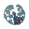 Chinese imitation burnt blue point green brooch women's retro temperament pin classical cheongsam placket corsage accessories