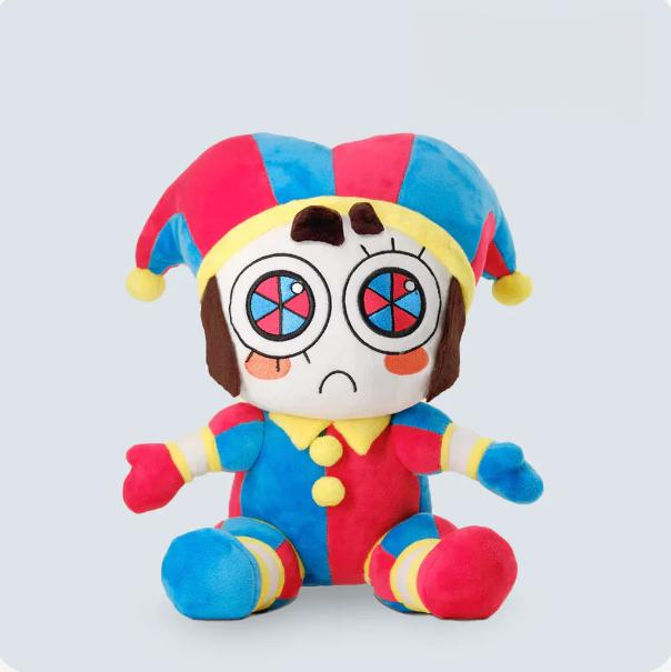 Genuine The Amazing Digital Pomni Plush Toy Soft Stuffed Clown Collectible Merchandise For Animation Fans Home Decor