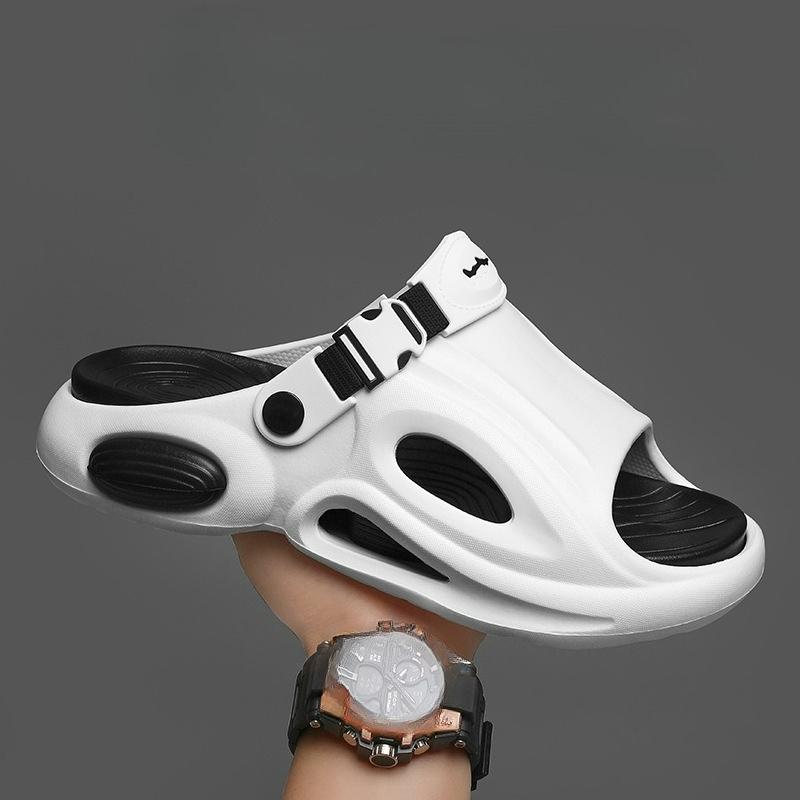 Fashion Sandals Summer Men's Outer Wear Trend Non-slip One-word Beach Sandals Casual Beach Tide Sandals and Slippers