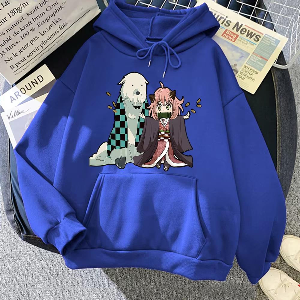 

Spy X Family Hoodie Anya and Bond Sweatshirt Tanjirou and Nezuko Cosplay Hoody Anime Printing Pullovers Girls Kawaii Clothing S