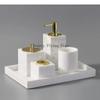 1pc, Marble Bathroom Accessories, Toiletries, Nordic Luxury Mouthwash Cups, Soap Dispensers, Household Items, Cotton Swab Boxes