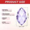 PATIKIL 6-Pack Suncatcher 38mm Marquise Crystal Ball Hanging Crystal Prism for Window Decoration DIY Light Purple