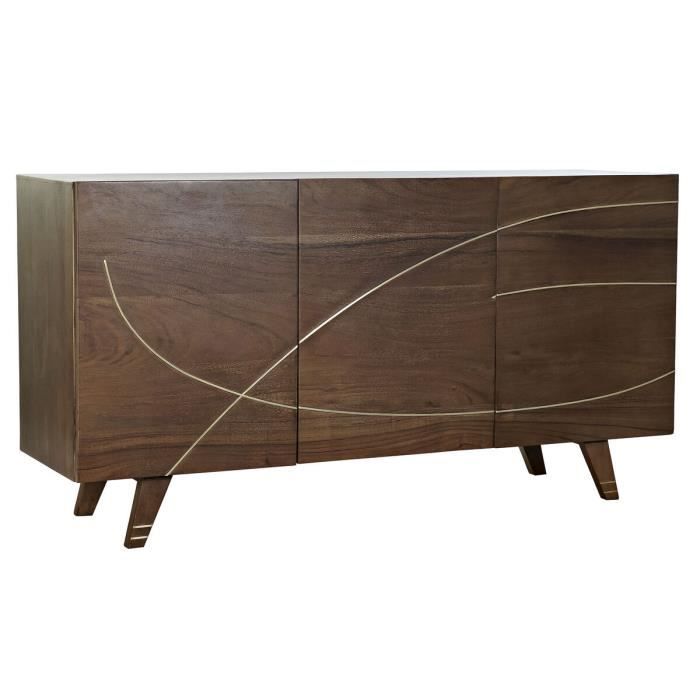 Buffet Acacia - Modèle - Couleur principale: Blanc - 3 portes - Bois massif - Design moderne