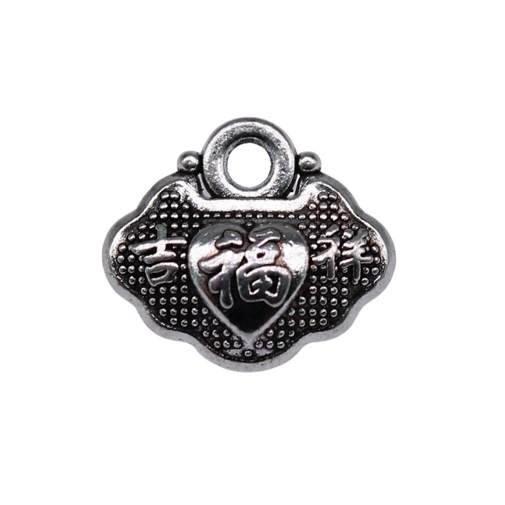 Chinese Knot Charms Antique Alloy Pendants For Traditional Lucky Jewelry