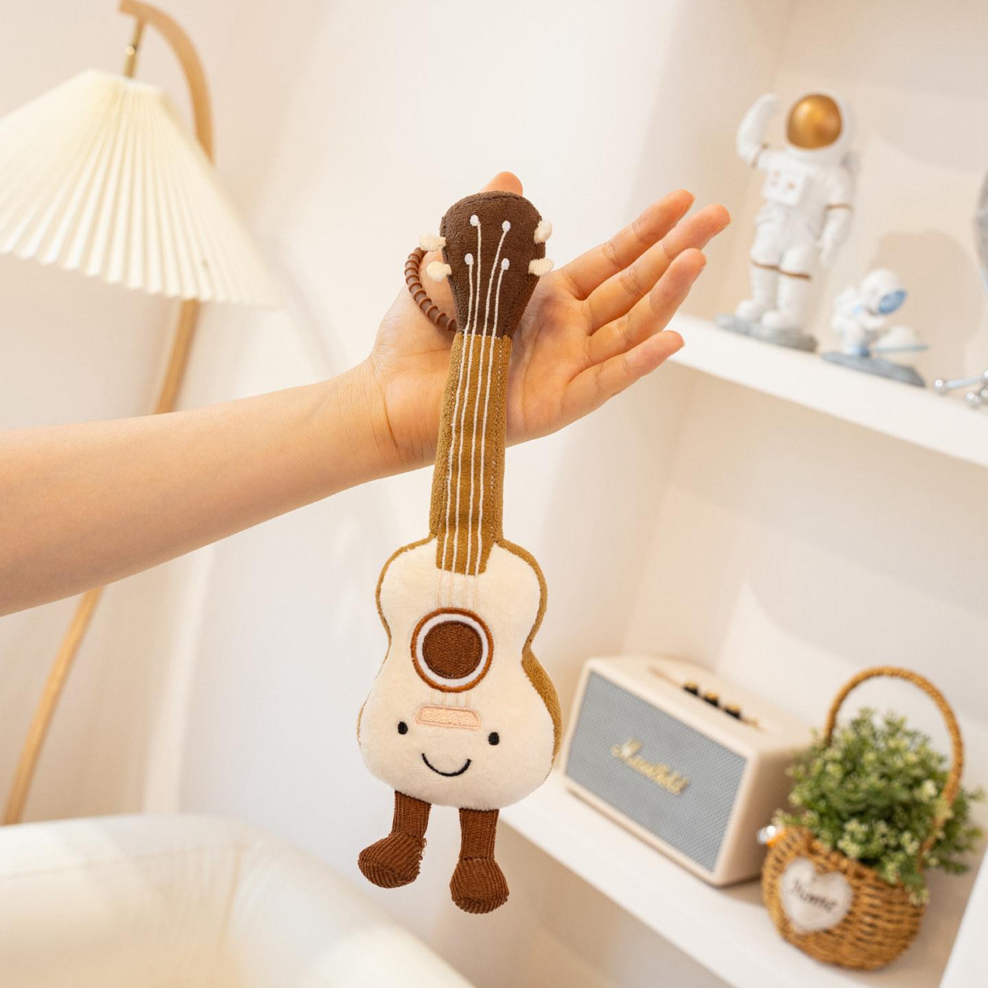 Bai Fen Bai Dolls And Toys Cute Guitar Pipa Ukulele Plush Toy Doll Happy Music Series Fun Doll Holiday Gift