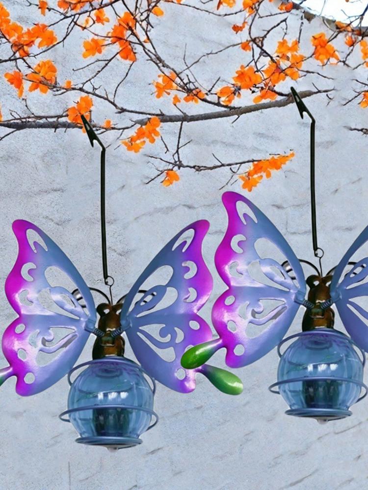 LED Hanging Flying Animals Lamp Cute Statue Ornament Lamp Simulation Animal Solar Light Yard Balcony Porch Garden Decoration