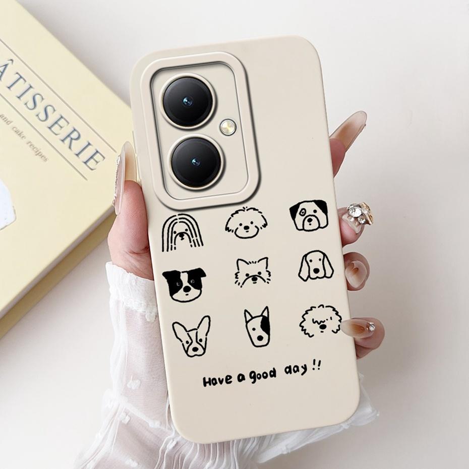 For Vivo Y35+ Y35m+ 5G Lens Protective Phone Case For Vivo Y35Plus Y35M Plus 5G Lovely Pattern Soft Silicone Jelly Cases