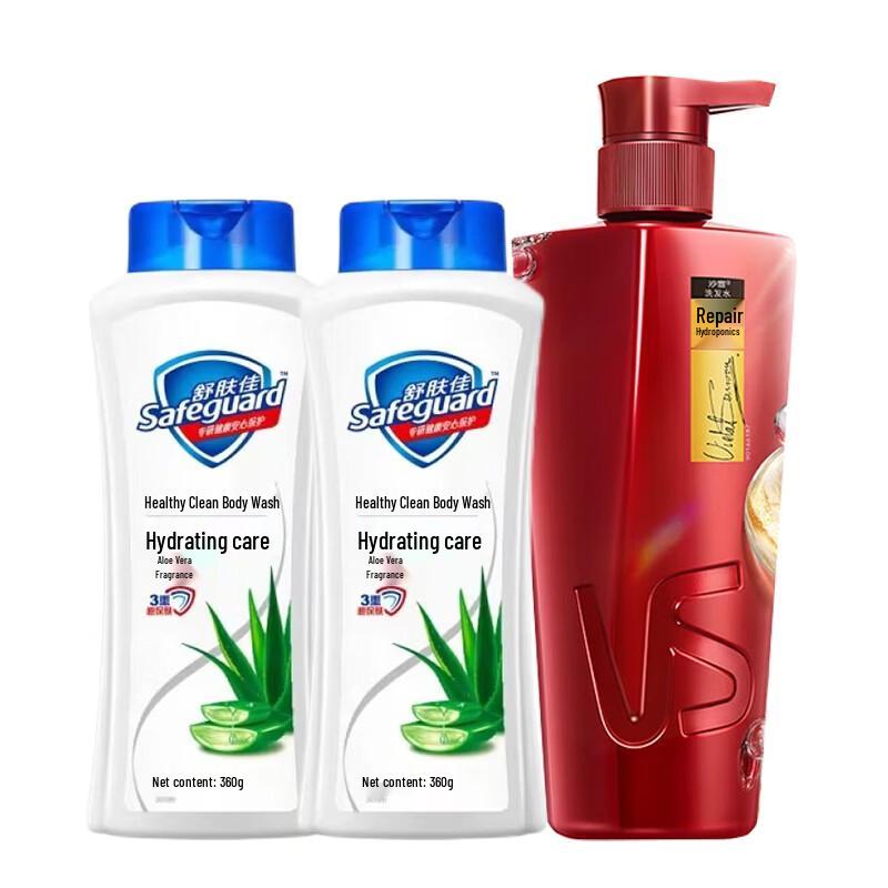 

Safeguard Aloe Body Wash & Vidal Sassoon Repair Shampoo Bundle