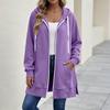 Giacca da donna casual con cappuccio e zip intera