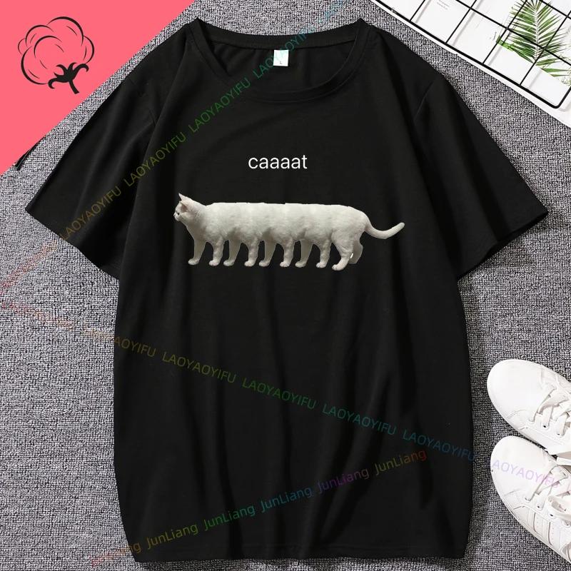 Hip Hop Cute Cats Humor Mens Tshirts Huh Cat Meme Short Sleeve Tee 100 Cotton Y2k Mens Clothes Streetwear Funny Gifts Manga