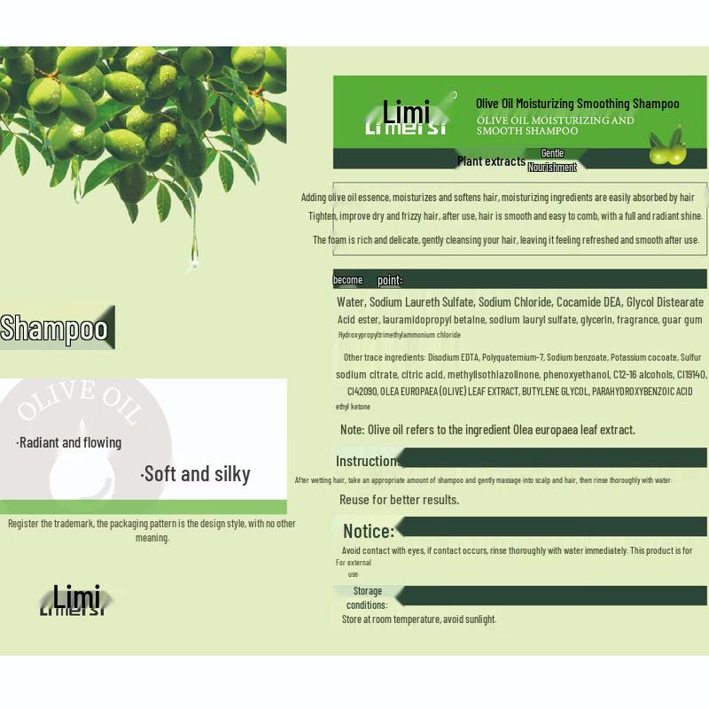 Limeisi Olivenöl Feuchtigkeitsspendendes Weichmachendes Shampoo