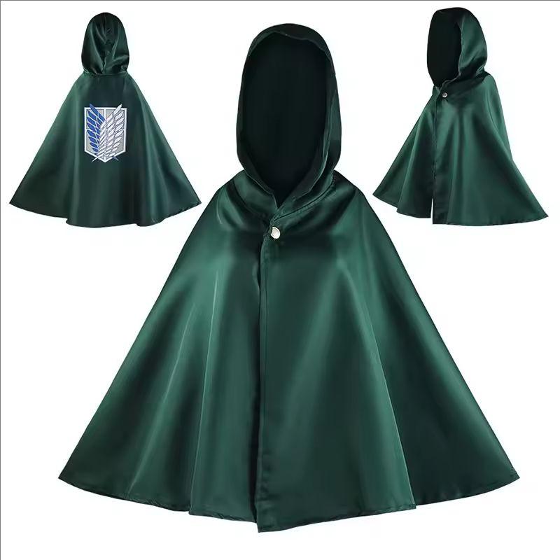 Anime Cloak Shingeki No Kyojin Scouting Legion Cosplay Costume Cos Green Cape Mens Clothes Cosplay Costume Women