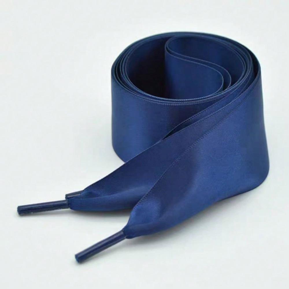 1 Pair Flat Satin Ribbon Shoelaces Colorful Silk Shoestrings Wide Shoe Laces for Sneakers Skate Shoes Boots Sport Shoes Y2K Summer Daily Wear