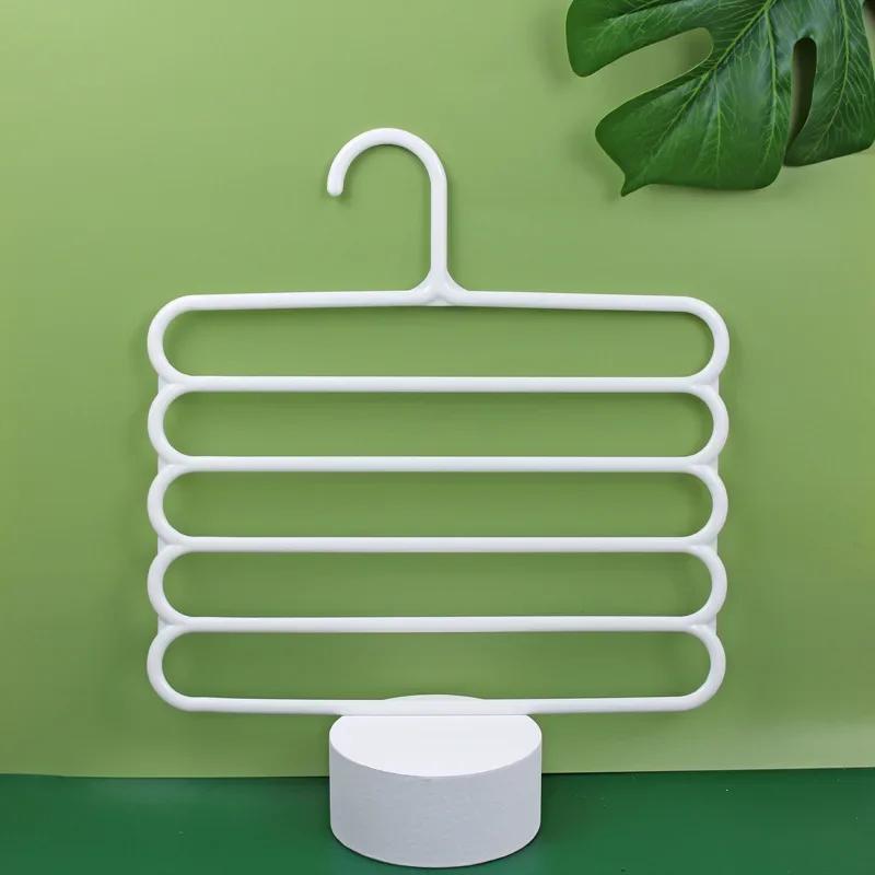 

5-layer Pants Hanger, Pants Towel Scarf Rack, Storage and Organization Clothes Hanger, Wardrobe Storage and Organization Tools белый