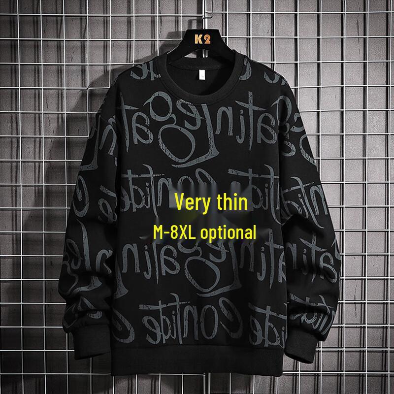 

Мужской модный свитшот свободного кроя с графическим принтом 5XL