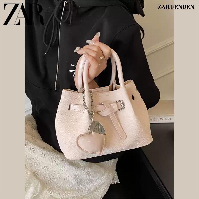 

Zar Fenden Satchel Vegetable Basket Bag Female 2025 New Arrival Tide Spring Fashion Tote Bag Shoulder Messenger Bag Female Pink(Send pendant)