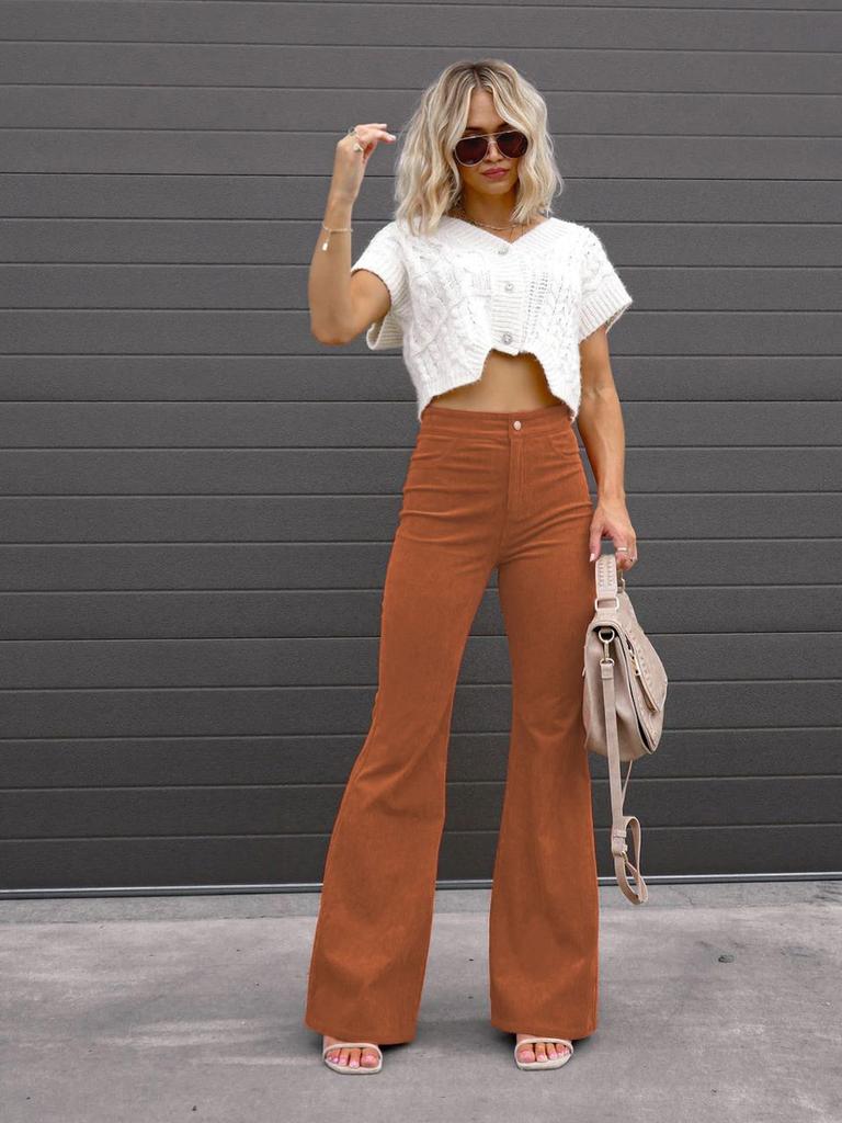 Winter New Solid Velvet Casual Fashion Personality Women's Pants Trendy Brand Casual