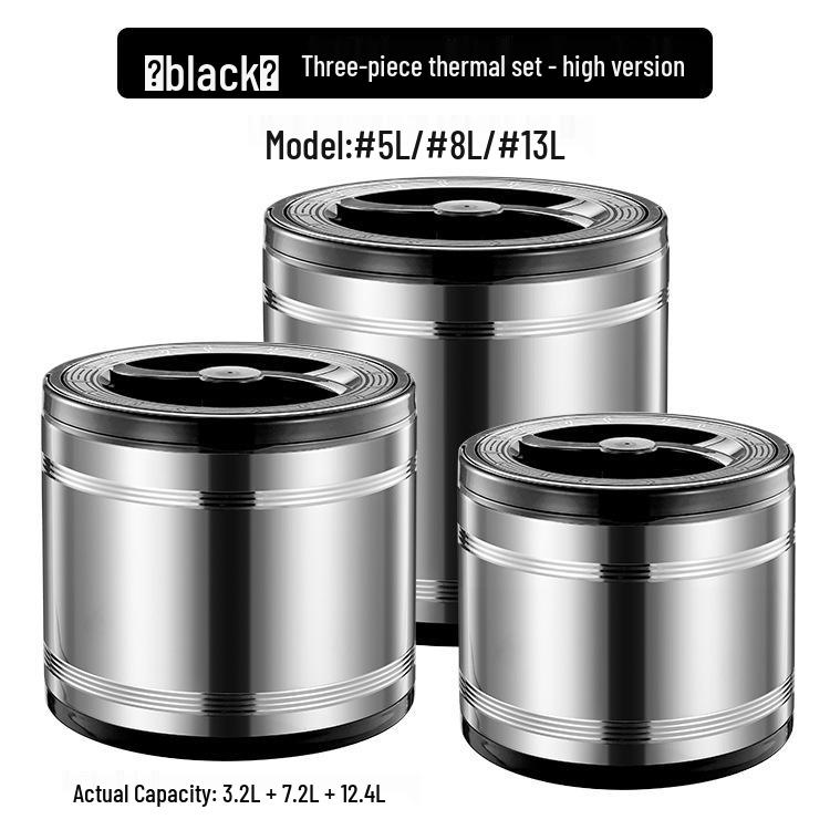 Kuangcai 3-Piece Insulated Lunch Box Set - Large Capacity Portable Thermos for Food