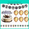 Birthday Theme Party Decor Suit Supplies Set Balloon Caketopper Banner