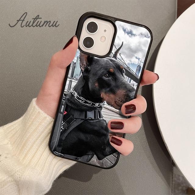 Cool Doberman Dog Phone Case for iPhone 11 12 13 14 Pro Max Mini X XR XS SE 2020 6S 7 8 Plus Samsung Galaxy S21 S22 Cover Shell